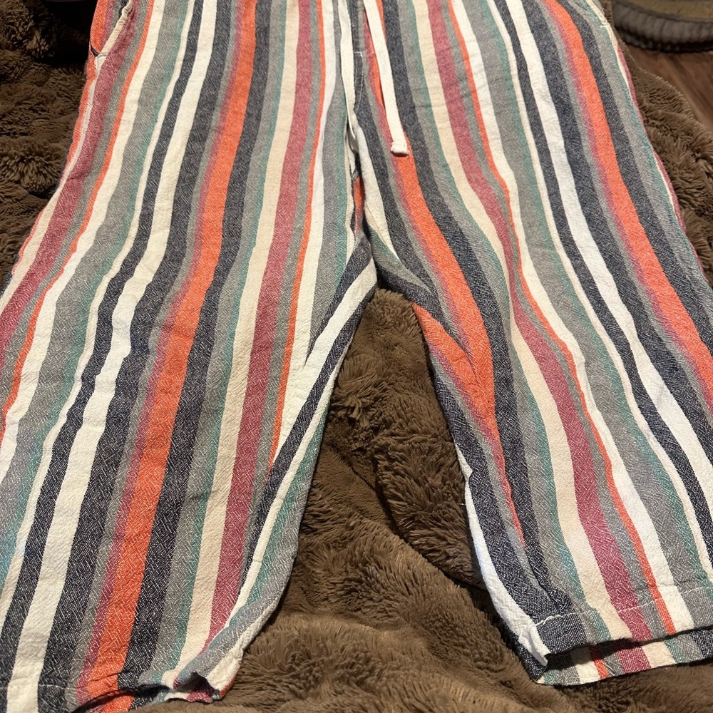 Keren Hart-Kerisma Multicolor Striped Linen Pants
